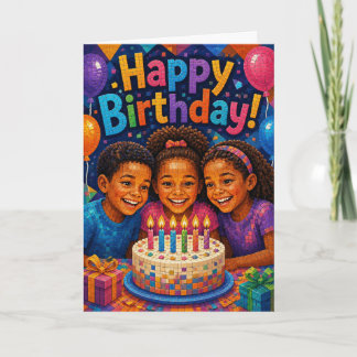 Ein farbenfroher Geburtstag! Geburtstagskarte Feiertagskarte