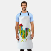 Ein farbenfroher Hahn Schürze (Getragen)