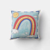 Ein farbenfroher Regenbogen Kissen (Rückseite)