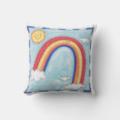 Ein farbenfroher Regenbogen Kissen (Vorderseite)
