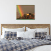 ein farbenfroher Regenbogenbogen auf eingewickelte Leinwanddruck (Insitu (Schlafzimmer))