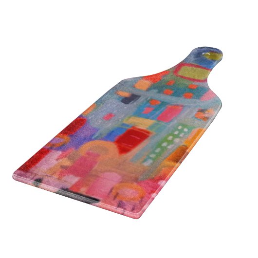 Ein farbenfroher Schneidebrett (Ecke)