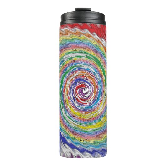 Ein farbenfroher Spritzer Thermosbecher (Vorderseite)