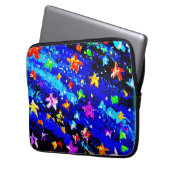 Ein farbenfroher Sternenhimmel. Jetzt kaufen Laptopschutzhülle (Vorderseite Links)