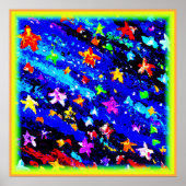 Ein farbenfroher Sternenhimmel. Jetzt kaufen Poster (Vorne)