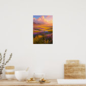 Ein farbenfroher Traum bei Sonnenuntergang Poster (Küche)