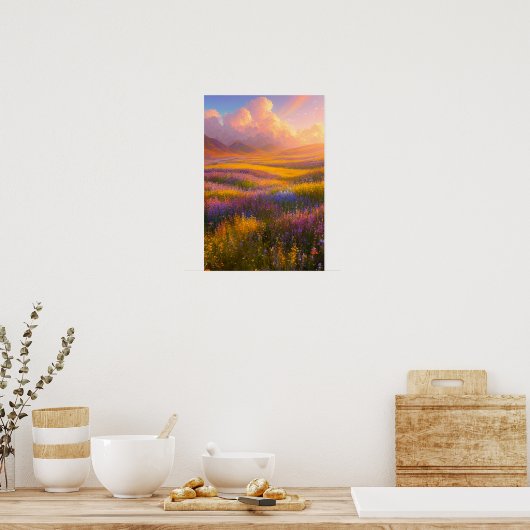 Ein farbenfroher Traum bei Sonnenuntergang Poster (Küche)