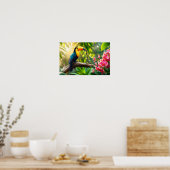 Ein farbenfroher Tukan, tropischer Dschungel Poster (Küche)