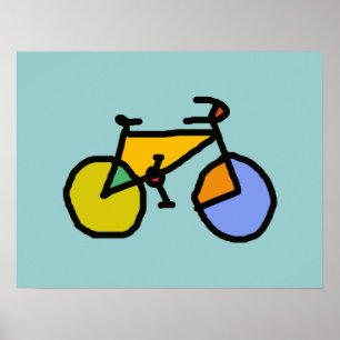 ein farbenfrohes Fahrrad Poster
