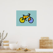 ein farbenfrohes Fahrrad Poster (Küche)