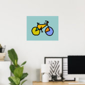 ein farbenfrohes Fahrrad Poster (Heimbüro)