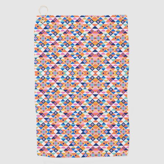 Ein farbenfrohes Handtuch mit einem lebendigen geo (Vorderseite)