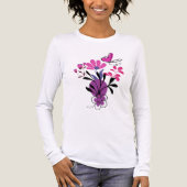Ein farbenfrohes, trendiges Blumendesign Tri-Blend Shirt (Vorderseite)