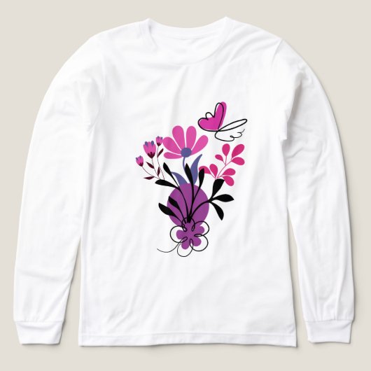 Ein farbenfrohes, trendiges Blumendesign Tri-Blend Shirt (Design Vorderseite)