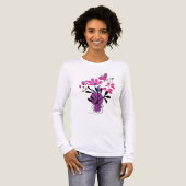 Ein farbenfrohes, trendiges Blumendesign Tri-Blend Shirt (Vorderseite voll)
