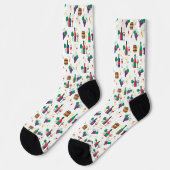 Ein farbenfrohes weinbezogenes Muster Socken (Linkes Detail)