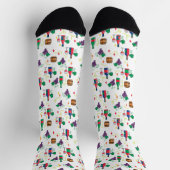 Ein farbenfrohes weinbezogenes Muster Socken (Oben)