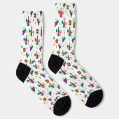 Ein farbenfrohes weinbezogenes Muster Socken (Rechts)