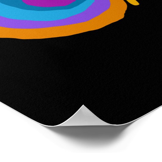 Ein farbenvolles Hirnkunstposter Poster (Ecke)