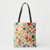 Ein farbiges abstraktes Muster mit geometrischen F Tasche (Vorderseite)