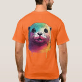 Ein farbiges Aquarell-Shirt T-Shirt (Rückseite)