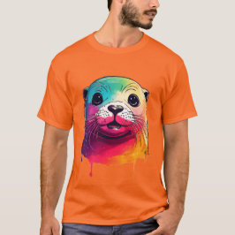 Ein farbiges Aquarell-Shirt T-Shirt
