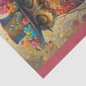 Ein farbiges Eule Seidenpapier (Ausschnitt)