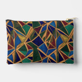 Ein farbiges geometrisch abstraktes Muster Zubehörtasche (Rückseite)
