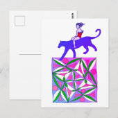 Ein farbiges geometrisches Muster Postkarte (Vorne/Hinten)