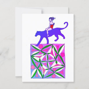 Ein farbiges geometrisches Muster Postkarte