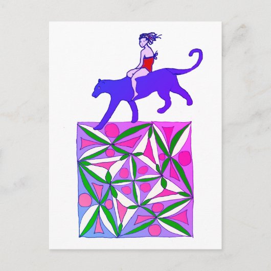 Ein farbiges geometrisches Muster Postkarte (Vorderseite)
