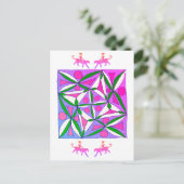 Ein farbiges geometrisches Muster Postkarte (Stehend Vorderseite)