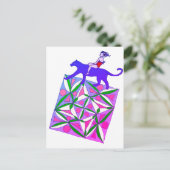 Ein farbiges geometrisches Muster Postkarte (Stehend Vorderseite)