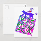 Ein farbiges geometrisches Muster Postkarte (Vorne/Hinten)