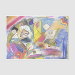 ein farbiges Gewebe Seidenpapier