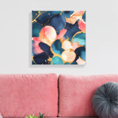 ein farbiges Muster mit goldenen Spritzern Leinwanddruck (Insitu (Wohnzimmer))