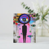Ein farbiges Surreal Abstrakt Postkarte (Stehend Vorderseite)