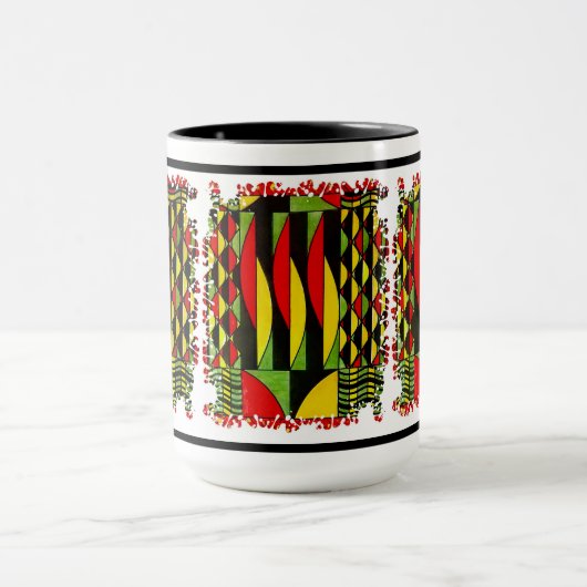 Ein Farbschimmer in der Rhythmus-Tasse Tasse (Zentrum)