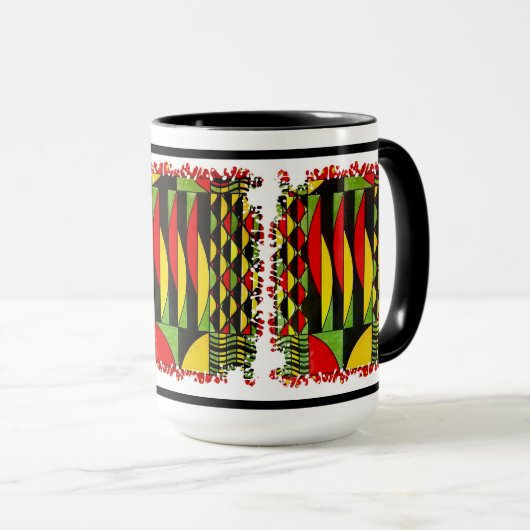 Ein Farbschimmer in der Rhythmus-Tasse Tasse (VorderseiteRechts)