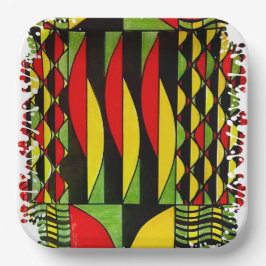 Ein Farbtupfer mit Rhythmus Pappteller