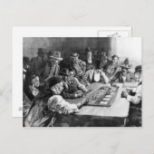 Ein Faro-Spiel in El Paso Postkarte (Vorne/Hinten)