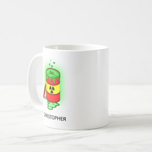 Ein Fass von grünen Giftmüll-Funny Kaffeetasse (Vorderseite Links)