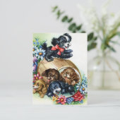 Ein Fass von Welpen Postkarte (Stehend Vorderseite)