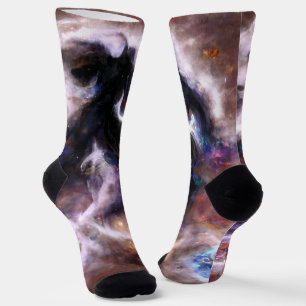 Ein faszinierender Abstrakter galaktischer Nebel Socken