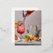 Ein faszinierender Cocktail anzeigen Folien Feiertagspostkarte (Vorderseite/Rückseite)