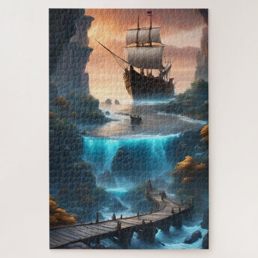 Ein faszinierender Höhleneingang Puzzle (Vertikal)