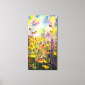 Ein faszinierendes Aquarellbild mit Wildfl Leinwanddruck (Vorderseite)