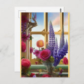 Ein faszinierendes buntes Bouquet Postkarte (Vorne/Hinten)