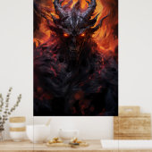 Ein faszinierendes Kunstgemälde eines Dämons aus d Poster (Küche)