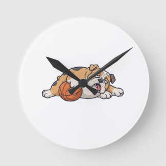 Ein fauler Hund Runde Wanduhr